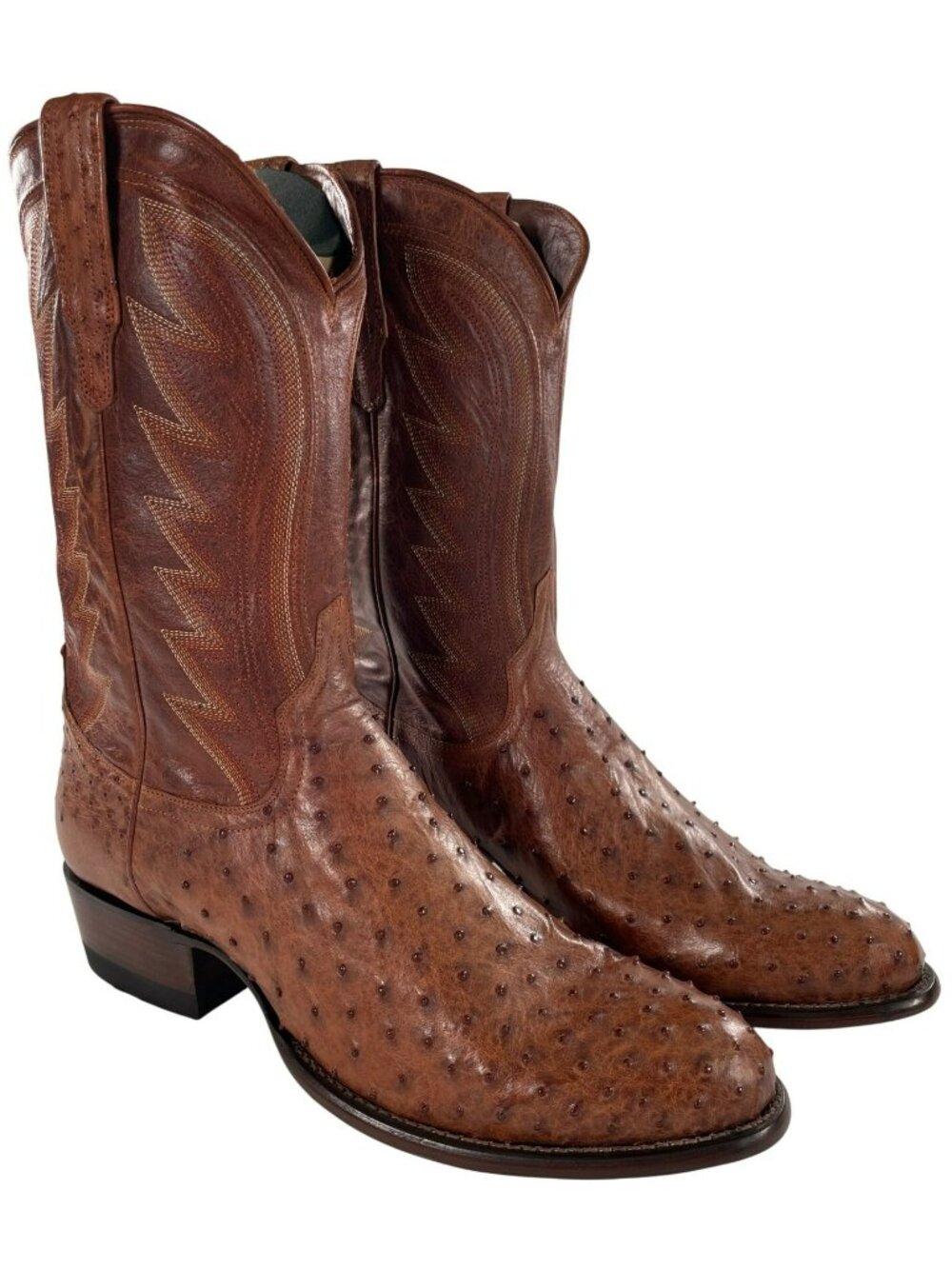 Tecovas The Wyatt II Russet Ostrich Western Boots Men's Size 15D MSRP $675 NEW
